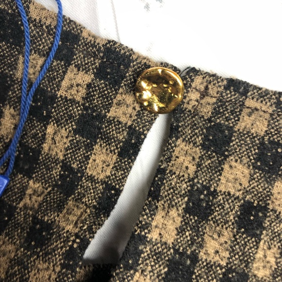 Zara Woman’s Short Sleeve Checkered Ruffle Top Size Small - Picture 6 of 6